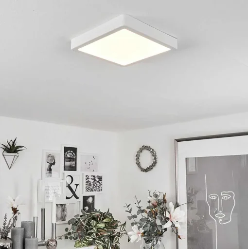 Plafonnier Finsrud Led Blanc, 1 Lumiere