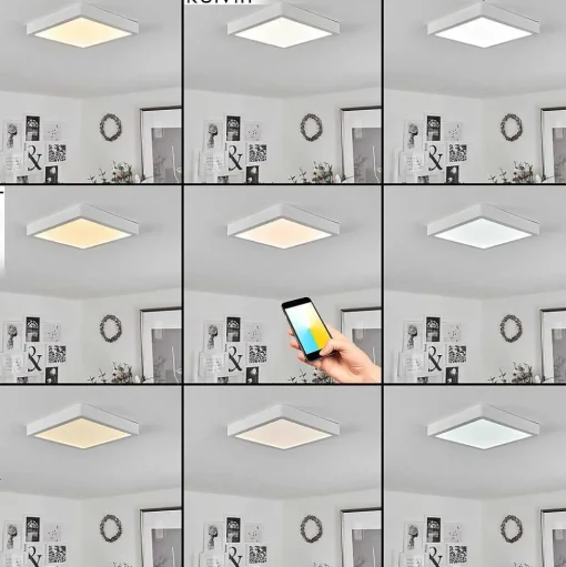 Plafonnier Finsrud Led Blanc, 1 Lumiere