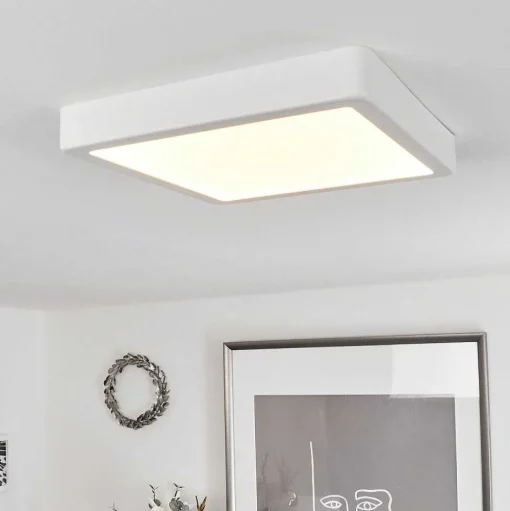 Plafonnier Finsrud Led Blanc, 1 Lumiere
