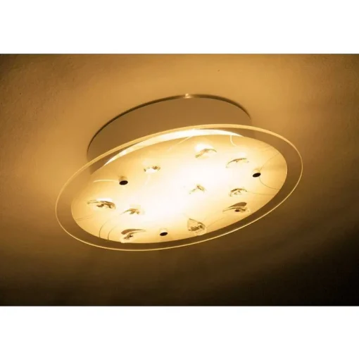 Plafonnier 2Flg. Blanc, 2 Lumieres
