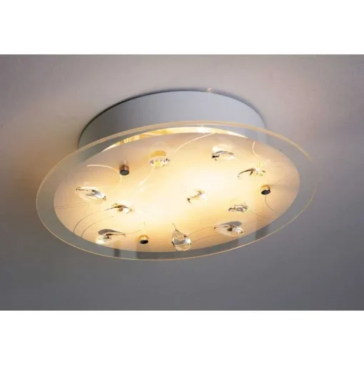 Plafonnier 2Flg. Blanc, 2 Lumieres