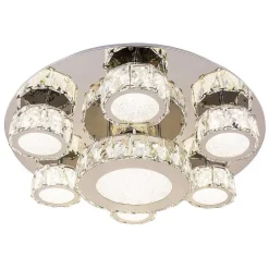 Plafonnier Globo Amur Led Chrome, 1 Lumiere