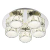 Plafonnier Globo Baldi Led Chrome, 1 Lumiere