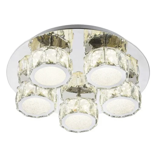 Plafonnier Globo Baldi Led Chrome, 1 Lumiere