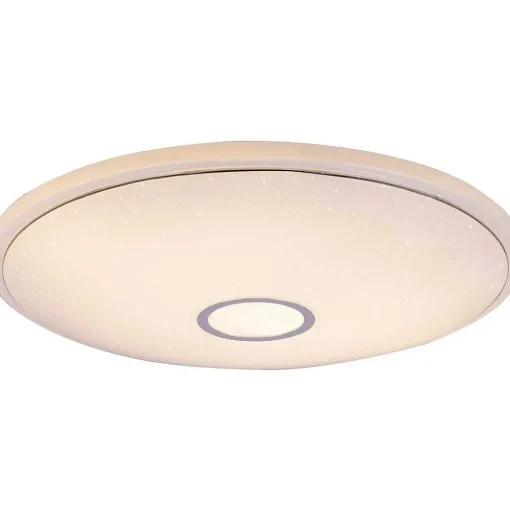 Plafonnier Globo Connor Led Blanc, 1 Lumiere, Telecommandes, Changeur De Couleurs