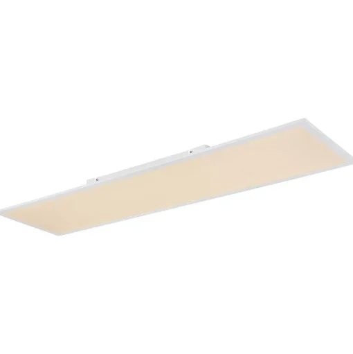 Plafonnier Globo Doro Led Blanc, 2 Lumieres, Telecommandes, Changeur De Couleurs