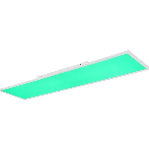 Plafonnier Globo Doro Led Blanc, 2 Lumieres, Telecommandes, Changeur De Couleurs