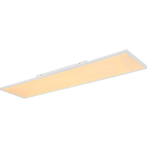 Plafonnier Globo Doro Led Blanc, 2 Lumieres, Telecommandes, Changeur De Couleurs