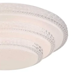 Plafonnier Globo Rita Led Blanc, 1 Lumiere, Telecommandes