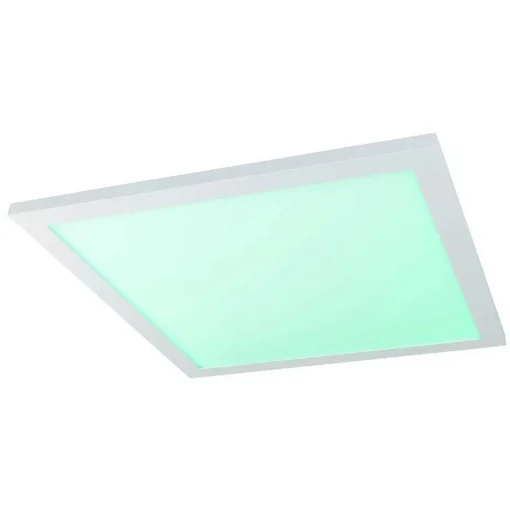 Plafonnier Globo Rosi Led Blanc, 1 Lumiere, Telecommandes, Changeur De Couleurs