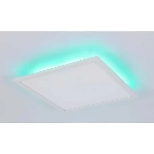 Plafonnier Globo Rosi Led Blanc, 1 Lumiere, Telecommandes, Changeur De Couleurs