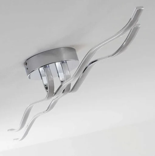 Plafonnier Globo Wave Led Chrome, 1 Lumiere