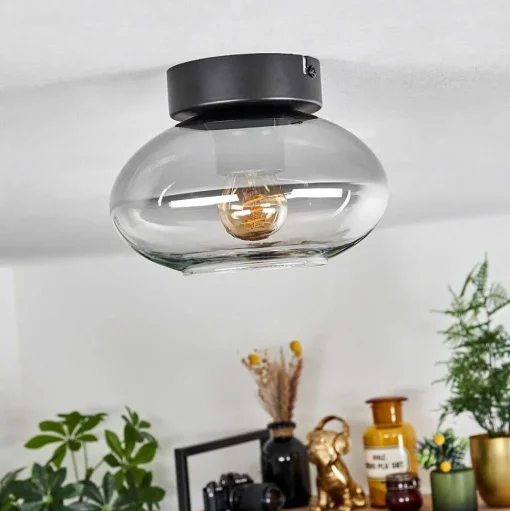 Plafonnier Haikala Noir, 1 Lumiere