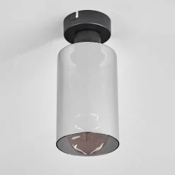 Plafonnier Hunouri Noir, 1 Lumiere