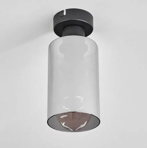 Plafonnier Hunouri Noir, 1 Lumiere
