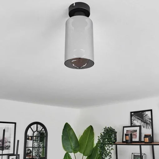 Plafonnier Hunouri Noir, 1 Lumiere