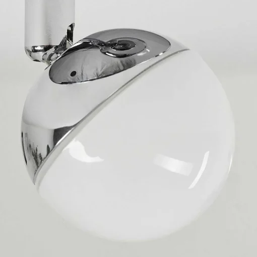 Plafonnier Idual Olivine Led Chrome, 1 Lumiere, Telecommandes, Changeur De Couleurs
