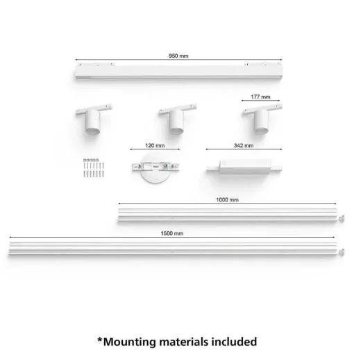 Plafonnier Kit De Base Philips Hue Perifo Led Blanc, 4 Lumieres, Changeur De Couleurs