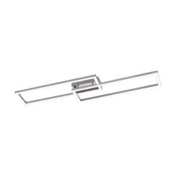 Plafonnier Leuchten Direkt Ls-Maxi Led Acier Inoxydable, 1 Lumiere, Telecommandes, Changeur De Couleurs