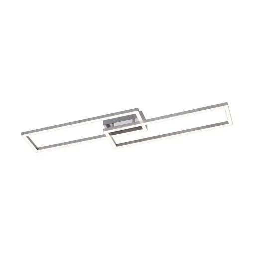 Plafonnier Leuchten Direkt Ls-Maxi Led Acier Inoxydable, 1 Lumiere, Telecommandes, Changeur De Couleurs