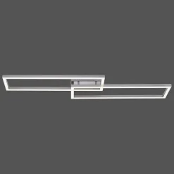 Plafonnier Leuchten Direkt Ls-Maxi Led Acier Inoxydable, 1 Lumiere, Telecommandes, Changeur De Couleurs
