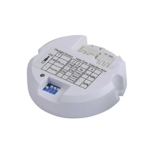 Plafonnier Leuchten Direkt Skyler Led Blanc, 1 Lumiere, Detecteur De Mouvement