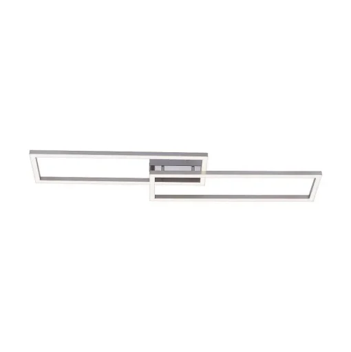 Plafonnier Leuchten Direkt Ls-Maxi Led Acier Inoxydable, 1 Lumiere, Telecommandes, Changeur De Couleurs