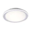 Plafonnier Leuchten-Direkt Medion-Lars Led Chrome, 1 Lumiere, Changeur De Couleurs
