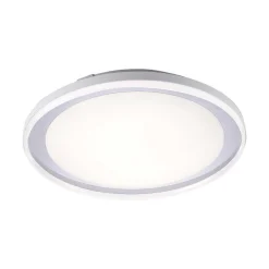 Plafonnier Leuchten-Direkt Medion-Lars Led Chrome, 1 Lumiere, Changeur De Couleurs