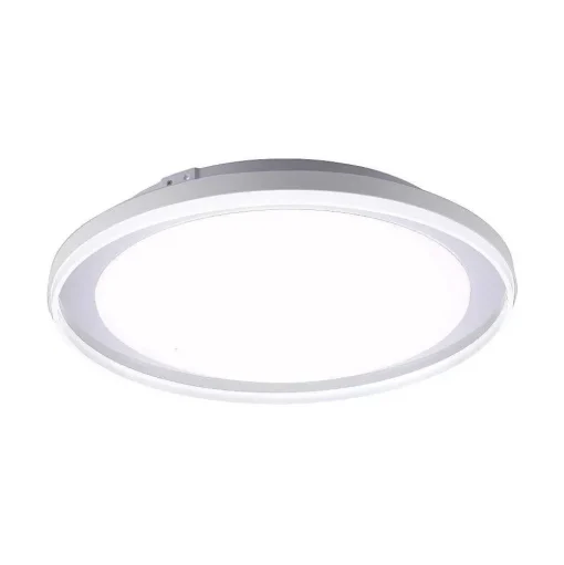 Plafonnier Leuchten-Direkt Medion-Lars Led Chrome, 1 Lumiere, Changeur De Couleurs