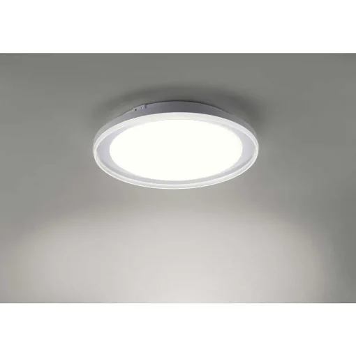 Plafonnier Leuchten-Direkt Medion-Lars Led Chrome, 1 Lumiere, Changeur De Couleurs