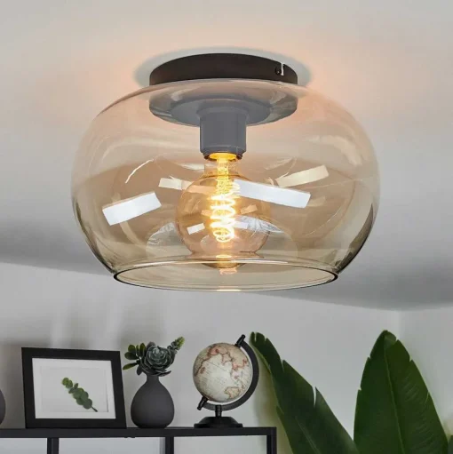 Plafonnier Molloy Ambre, 1 Lumiere