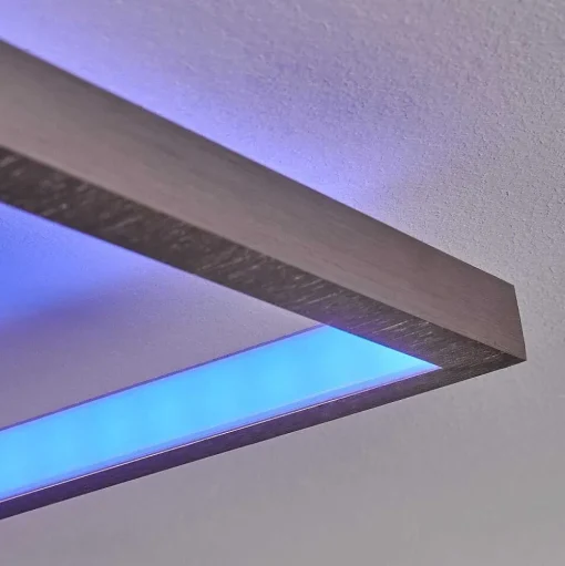 Plafonnier Momahaki Led Chrome, 1 Lumiere, Telecommandes