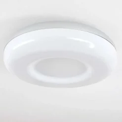 Plafonnier Monfebres Led Argente, Blanc, 1 Lumiere, Telecommandes, Changeur De Couleurs