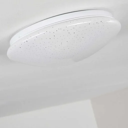 Plafonnier Norton Star Led Blanc, 1 Lumiere, Telecommandes, Changeur De Couleurs