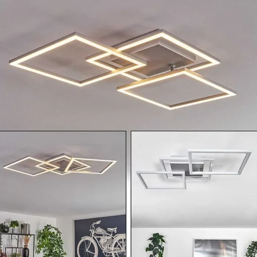 Plafonnier Obo Led Titane, 1 Lumiere