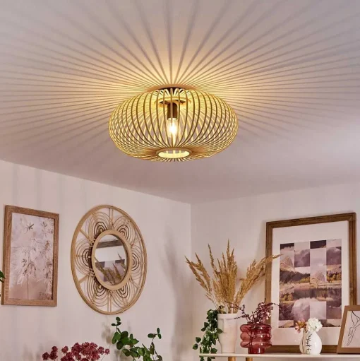 Plafonnier Oravi Bois Clair, 1 Lumiere