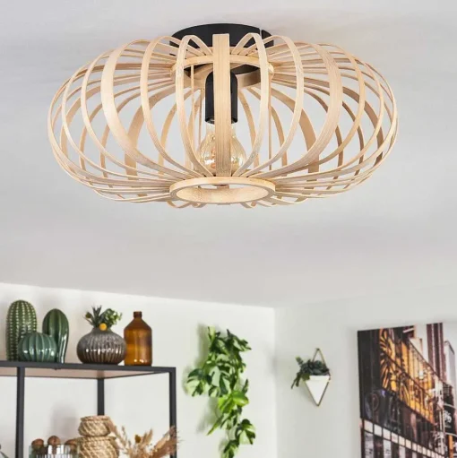 Plafonnier Oravi Bois Clair, 1 Lumiere