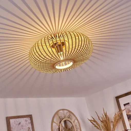 Plafonnier Oravi Bois Clair, 1 Lumiere