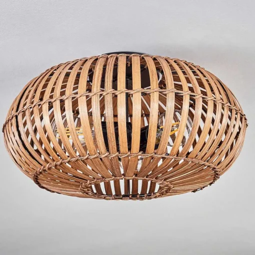 Plafonnier Oravi Brun Fonce, Ecru, Noir, 3 Lumieres
