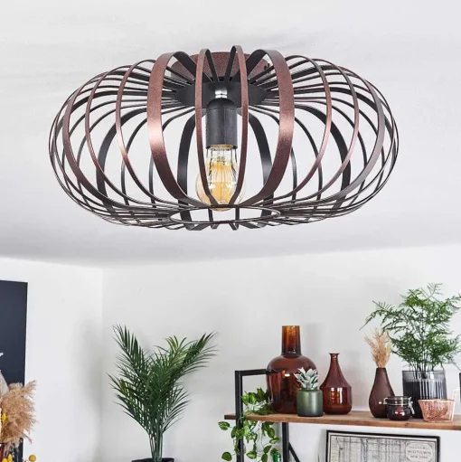 Plafonnier Oravi Cuivre, Noir, 1 Lumiere