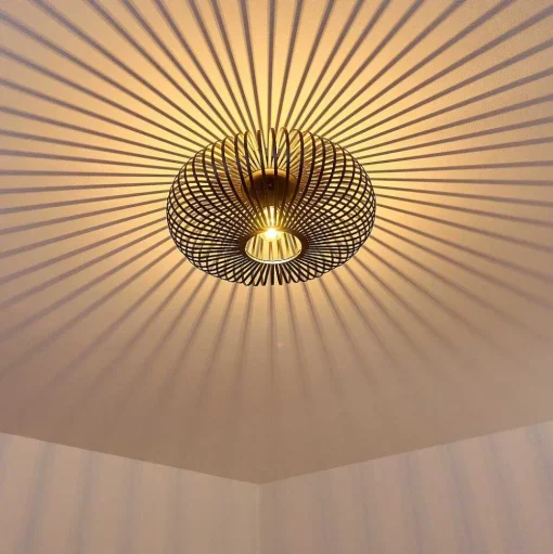 Plafonnier Ovari Noir, 1 Lumiere