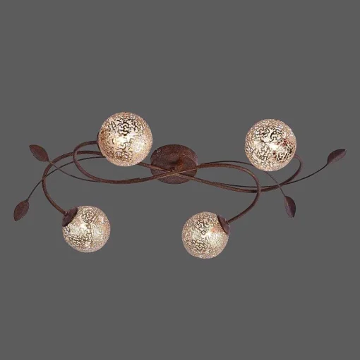 Plafonnier Paul Neuhaus Greta Rouille, 4 Lumieres