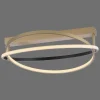 Plafonnier Paul Neuhaus Q-Beluga Led Or, 1 Lumiere, Telecommandes
