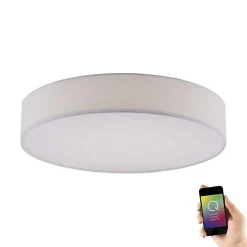 Plafonnier Paul Neuhaus Q-Kiara Led Blanc, 1 Lumiere, Telecommandes