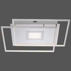 Plafonnier Paul Neuhaus Q-Amira Led Nickel Mat, 1 Lumiere, Telecommandes