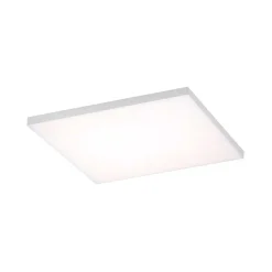 Plafonnier Paul Neuhaus Q-Flag Led Blanc, 1 Lumiere, Telecommandes, Changeur De Couleurs