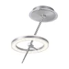Plafonnier Paul Neuhaus Q-Amy Led Acier Inoxydable, 2 Lumieres, Telecommandes