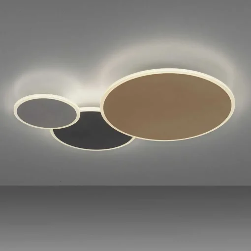 Plafonnier Paul Neuhaus Q-Piato Led Blanc, 1 Lumiere, Telecommandes