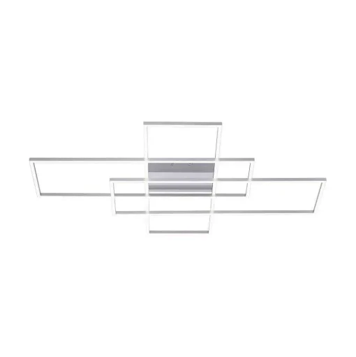 Plafonnier Paul Neuhaus Q-Inigo Led Nickel Mat, 3 Lumieres, Telecommandes